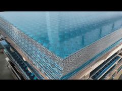 8 मिमी एल्यूमीनियम हीरा प्लेट शीट धातु उभरा छिद्रित एल्यूमीनियम चेकर प्लेट शीट शोकेस